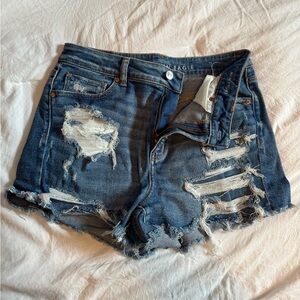 american eagle mom short, size: 10, color: light blue